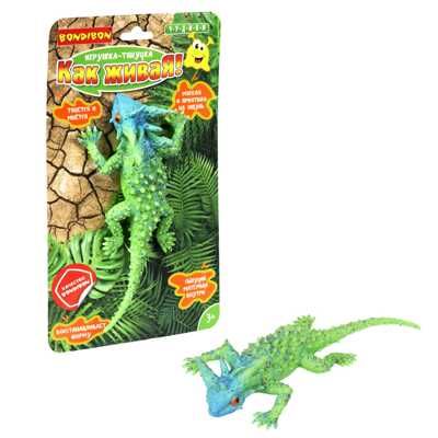 Игрушка-тянучка реалистичная, ящерица хамелеон, Blister, арт. ВВ5750, производитель Bondibon (Бондибон), ISBN 489-5-13606-021-1 № 2