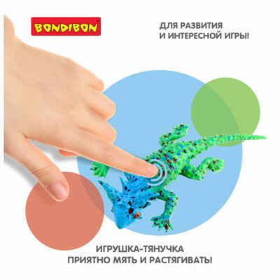 Игрушка-тянучка реалистичная, ящерица хамелеон, Blister, арт. ВВ5750, производитель Bondibon (Бондибон), ISBN 489-5-13606-021-1 № 7