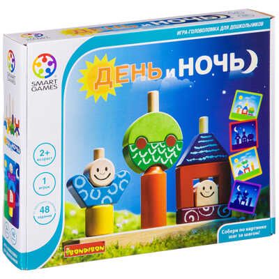 Логическая игра Bondibon, День и Ночь, арт. SG 013 RU/ВВ1058, производитель Bondibon (Бондибон), ISBN 489-5-13600-955-5 № 1