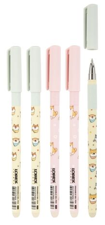 Ручка гелевая стираемая Shiba band slim Soft Grip 0,5 мм синий, арт. LXKEPSSG-SB, производитель ФАРМ, ISBN 460-2-72317-585-8 № 4