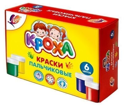 Краски пальчиковые Кроха 40 мл. 6 цв., арт. 24С1508-08, производитель Луч, ISBN 460-1-18501-128-5 № 1