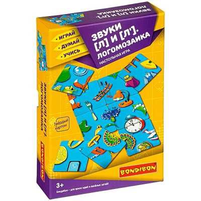 Логомозаика. Звуки [Л] и [Л'] - настольная игра, арт. ВВ3917, производитель Bondibon (Бондибон), ISBN 489-5-13604-243-9 № 1