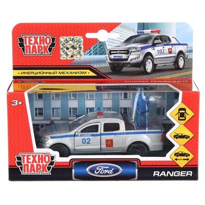 Ford Ranger инерционный с фигуркой, 12 см., арт. SB-18-09-FR-P+FG-WB, производитель Симбат, ISBN 468-0-01371-504-5 № 1
