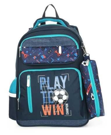 Рюкзак мягкий Schoolformat Play football, модель SOFT 3+, мягкий каркас, трехсекционный, 18 л, для мальчиков, арт. РЮКМ3П-ПФБ, производитель ФАРМ, ISBN 460-2-72314-879-1 № 1