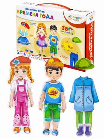 Времена года. Игра на магнитах, арт. ИН-2422, производитель Bright Kids, ISBN 466-5-30812-422-1 № 1