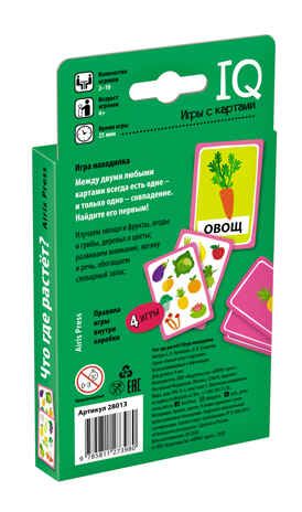 Что где растёт? Игра находилка. Куликова Е.Н., Сухарева О.В. Умные игры с картами, производитель Айрис-пресс , ISBN 978-5-81127-398-0 № 2