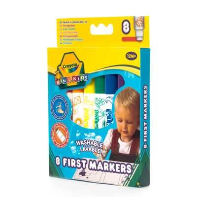 8 цветных смывающихся фломастеров для мал., производитель Crayola, ISBN 501-0-06508-324-0 № 1