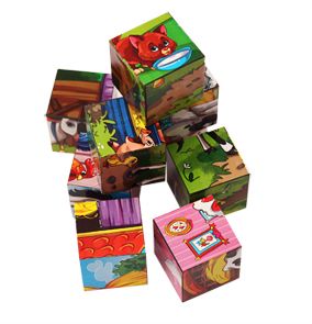 Кубики пластиковые 9 шт. Домашние животные, арт. К09-9007, производитель Рыжий кот, ISBN 466-5-30189-007-9 № 3