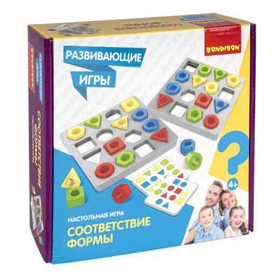 Развивающие игры «СООТВЕТСТВИЕ ФОРМЫ», арт. ВВ5166, производитель Bondibon (Бондибон), ISBN 489-5-13605-246-9 № 1
