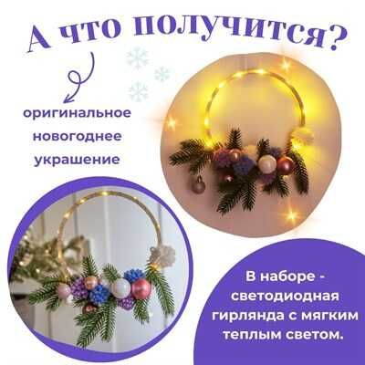 Набор для создания декора Венок сиреневый, арт. GO-2, производитель BUMBARAM (БУМБАРАМ), ISBN 462-0-03915-827-3 № 6