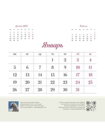 Символ года "Огненная лошадь". Настенный календарь на 2026 год, производитель АСТ , ISBN 978-5-17176-923-9 № 3