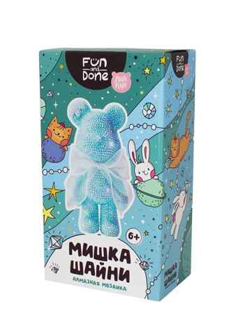 Алмазная мозаика Мишка Шайни Fun and Done бирюзовый, арт. MM77021, производитель Fun and Done, ISBN 768-4-26977-021-3 № 2