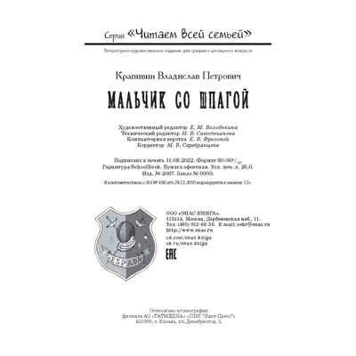 Мальчик со шпагой, производитель ЭНАС-КНИГА , ISBN 978-5-00198-107-7 № 8