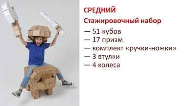 Картонный конструктор. Стажировочный средний набор, 75 деталей, производитель ЙОХО, ISBN 460-3-32042-201-7 № 2