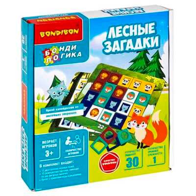Настольная игра-головоломка Лесные загадки, арт. ВВ5636, производитель Bondibon (Бондибон), ISBN 489-5-13605-842-3 № 1