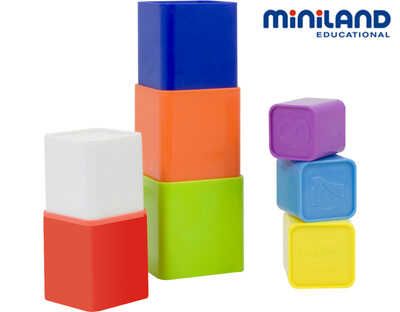  Пирамида-башня "Кубики",  8 шт., производитель Miniland (Минилэнд), ISBN 841-3-08297-236-3 № 1