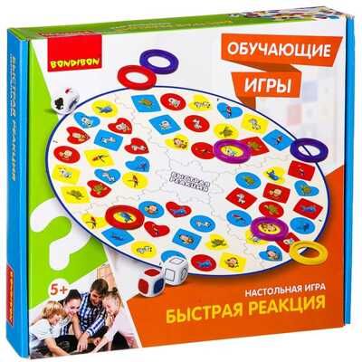 Обучающая настольная игра БЫСТРАЯ РЕАКЦИЯ , арт. ВВ2410, производитель Bondibon (Бондибон), ISBN 489-5-13602-343-8 № 1