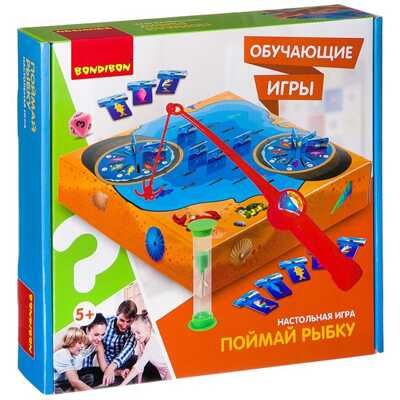 Обучающая настольная игра ПОЙМАЙ РЫБКУ , арт. ВВ2414, производитель Bondibon (Бондибон), ISBN 489-5-13602-347-6 № 1