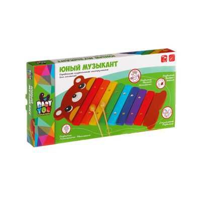 Инструмент деревянный, Юный Музыкант, ксилофон, Bondibon, BOX 33,5х16,5х3,5 см, арт. ВВ1100, производитель Bondibon (Бондибон), ISBN 489-5-13601-001-8 № 2
