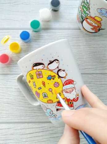Кружка-раскраска  Новогодние подарки, арт. cup-1002, производитель BUMBARAM (БУМБАРАМ), ISBN 462-0-03915-628-6 № 3