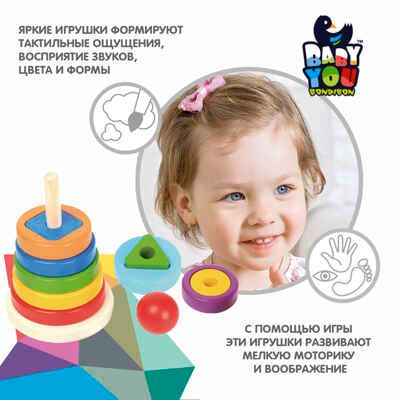 Пирамидка-головоломка IQ-СОРТЕР, арт. ВВ5765, производитель Bondibon (Бондибон), ISBN 489-5-13606-214-7 № 5