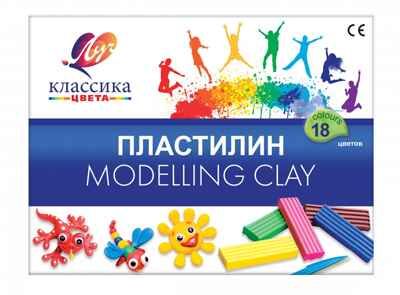 ЛУЧ пластилин Классика (Детство) 18 цветов, арт. 20С 1330-08, производитель Луч, ISBN 460-1-18500-838-4 № 1