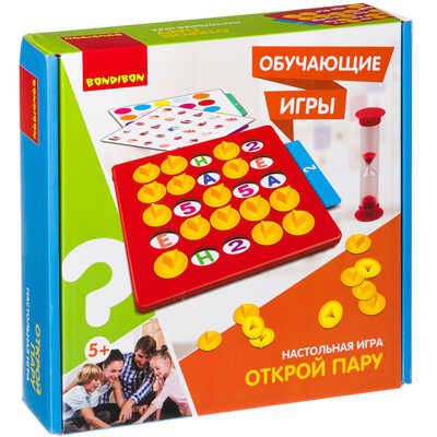 Обучающие игры Настольная игра «ОТКРОЙ ПАРУ», арт. ВВ3155, производитель Bondibon (Бондибон), ISBN 489-5-13603-110-5 № 1
