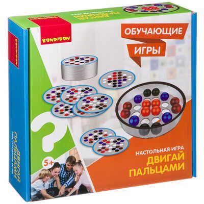 Обучающие игры Настольная игра «ДВИГАЙ ПАЛЬЦАМИ», арт. ВВ3156, производитель Bondibon (Бондибон), ISBN 489-5-13603-111-2 № 1
