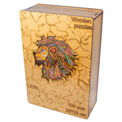 Пазл Лев, арт. WPLD, производитель MasterWood (Мастер Вуд), ISBN 481-4-69600-200-4 № 1