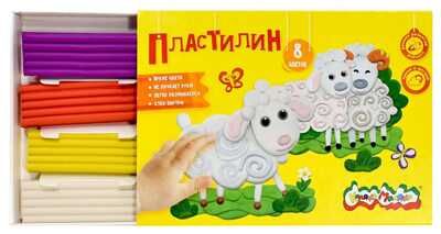 Пластилин Каляка-Маляка 8 цветов, 120 г со стеком, арт ПКМ08, производитель ФАРМ, ISBN 460-2-72300-462-2 № 3