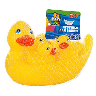 Набор игрушек для купания Baby You Утка с утятами 4 шт. , арт. ВВ2756, производитель Bondibon (Бондибон), ISBN 489-5-13602-685-9 № 1