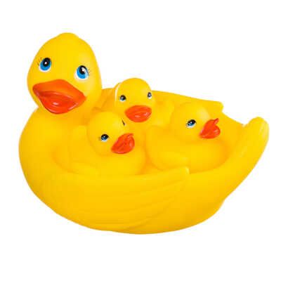 Набор игрушек для купания Baby You Утка с утятами 4 шт. , арт. ВВ2756, производитель Bondibon (Бондибон), ISBN 489-5-13602-685-9 № 2