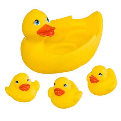 Набор игрушек для купания Baby You Утка с утятами 4 шт. , арт. ВВ2756, производитель Bondibon (Бондибон), ISBN 489-5-13602-685-9 № 3