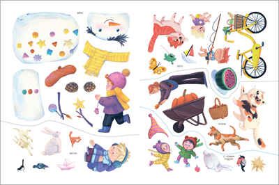Времена года (Многоразовые наклейки), производитель МОЗАИКА kids , ISBN 978-5-43152-981-8 № 4