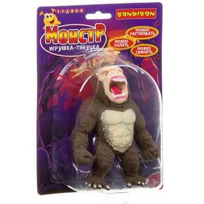 Чудики Bondibon Игрушка-тянучка «МОНСТР», Горилла, BLISTER 22,8x3х15,2см, арт.ВВ3977, производитель Bondibon (Бондибон), ISBN 489-5-13603-872-2 № 1