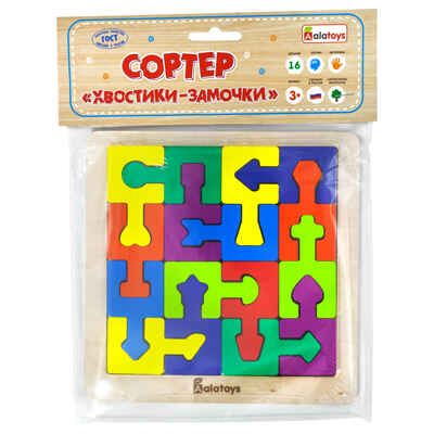 Сортер Хвостики-замочки, арт. СОР78, производитель Алатойс, ISBN 466-0-18175-079-6 № 5