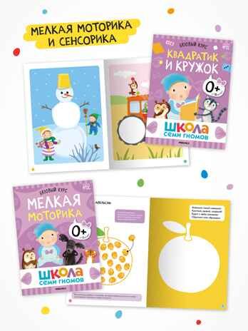 Годовой базовый курс. Комплект 0+ (Школа Семи Гномов. Базовый курс), 12 книг + развивающие материалы, производитель МОЗАИКА kids , ISBN 978-5-43154-053-0 № 6