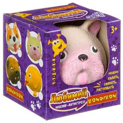 Чудики Bondibon мякиш-антистресс «ЛЮБИМЕЦ», бульдог, BOX 9x9x9см, арт.ВВ3979, производитель Bondibon (Бондибон), ISBN 489-5-13603-874-6 № 1