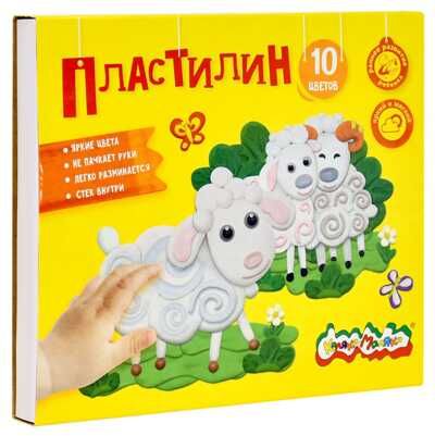 Пластилин Каляка-Маляка 10 цв. 150 г со стеком, арт. ПКМ10, производитель ФАРМ, ISBN 460-2-72300-463-9 № 1