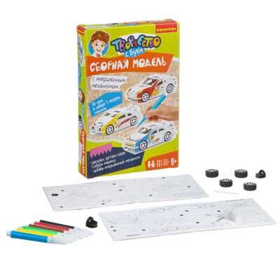 Сборная 3D модель BONDIBON для раскрашивания, с инерц мех., гоноч машина, арт. ВВ1666, производитель Bondibon (Бондибон), ISBN 489-5-13601-555-6 № 3