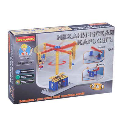 Логические, развивающие игры и игрушки Bondibon Конструктор «МЕХАНИЧЕСКАЯ КАРУСЕЛЬ» 94 дет, арт.ВВ3496, производитель Bondibon (Бондибон), ISBN 489-5-13603-464-9 № 1
