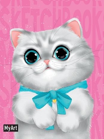 MyArt. MeowBook Скетчбук. Серый котик., производитель Проф-Пресс , ISBN 467-0-15901-448-5 № 1