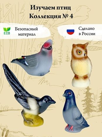Набор Изучаем птиц. Коллекция 4, 5-7 см., арт. В4316, производитель ВЕСНА фабрика, ISBN 469-0-21307-751-5 № 1