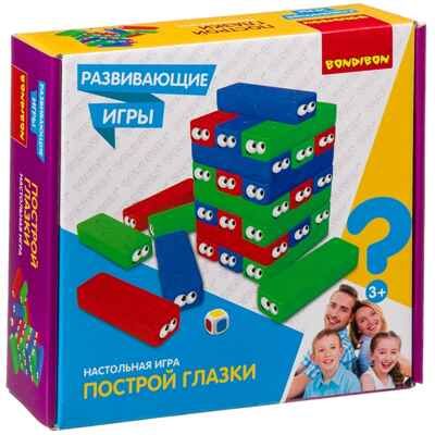 Развивающая настольная игра ПОСТРОЙ ГЛАЗКИ башня из 30 блоков, , арт. ВВ4151, производитель Bondibon (Бондибон), ISBN 489-5-13604-260-6 № 1