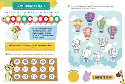 Обучение в сказках. Таблица умножения. 65 наклеек, производитель Клевер (Clever) , ISBN 978-5-00211-379-8 № 5