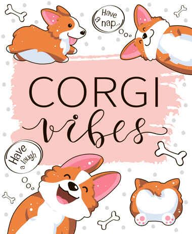 Блокнот позитивного настроения. CORGI VIBES, производитель Malamalama (Маламалама), ISBN 462-7-13168-946-9 № 1