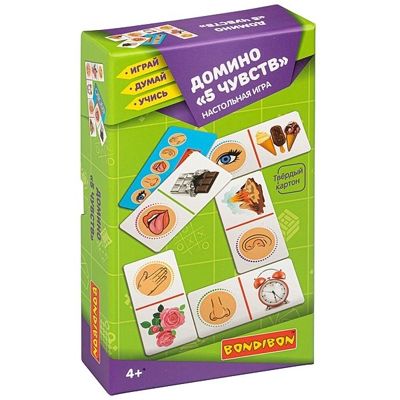 Настольная игра Домино 5 чувств на ассоциации Играй Думай Учись, арт. ВВ4876, производитель Bondibon (Бондибон), ISBN 489-5-13605-047-2 № 2
