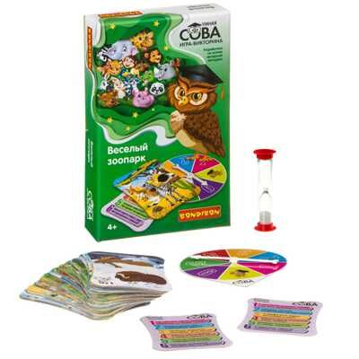 Игра-викторина Умная Сова Веселый зоопарк, арт. ВВ4003, производитель Bondibon (Бондибон), ISBN 489-5-13604-181-4 № 2