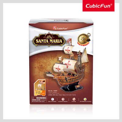 3D пазл Корабль Корабль Санта-Мария, 113 детали, арт. T4008h, производитель Cubicfun, ISBN 694-4-58824-008-0 № 2