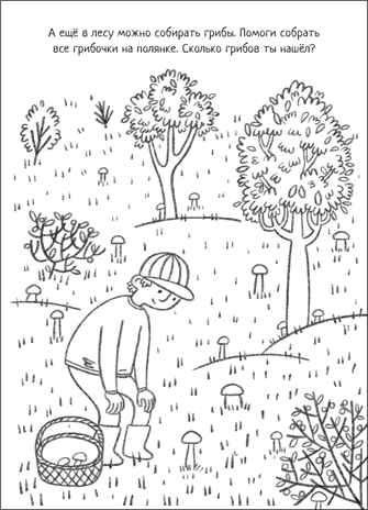 В лесу (Познавательные раскраски), производитель МОЗАИКА kids , ISBN 978-5-43152-350-2 № 2